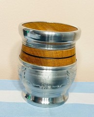 Mate cup yerba argentino – River Plate Cincelado + bombilla straw River Plate