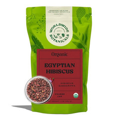 Organic Hibiscus Tea – 8 Oz, Loose Leaf, Cut and Sifted – 100% Egyptian Hibiscus