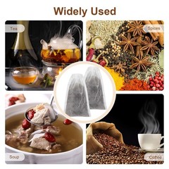 300×Disposable Drawstring Filter Bag – Biodegradable Tea Compostable 3.94″x5.9″