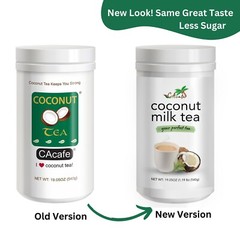 CAcafe Coconut Tea, Green Tea Infused with Coconut 19.05oz