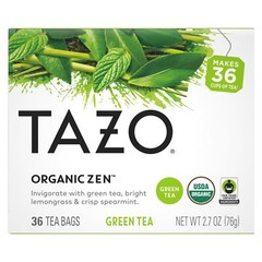 TAZO Organic Zen Green Tea Bags 144 Total Tea Bags 36ct – Pack of 4