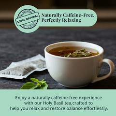 225 Holy Basil Tea Bags, Pure Tulsi Tea, All Natural Herbal Tea, No Caffeine