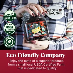 USDA Organic Hibiscus Loose Leaf Tea 1.6lb 25oz Brook & Barrel Glass Jar Herbal