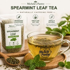 Michele’s Pantry Spearmint Herb Leaf, Sifted Leaf, 7 oz Bag