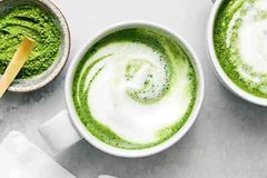 Karma Kitchen Japanese Barista-Style Honey Lavender Matcha Latte w/ Oat Milk