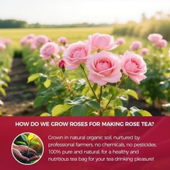 4.23oz/120g Premium Rose Tea Loose Leaf 100% Natural Food Grade Dried Rose B…