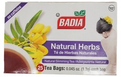 Badia Natural Herbs Natural Slimming Tea Caffeine-Free Bag – Pack of 25