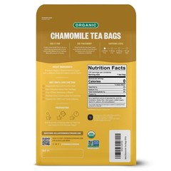 Organic Chamomile Tea, 100 Count, EcoConscious Tea Bags, Resealable Bag, Pack…