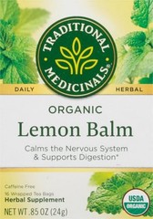 Organic Lemon Balm Tea Bags 16 Count Kosher Non-GMO Caffeine-Free Compostable