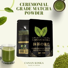 Canan Koska Ceremonial Grade Matcha Powder 1.76oz (50g) Pack of 3