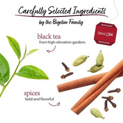 Tea Spiced Chai Bags 1.73 Ounces Pack of 6 Gourmet Grocery