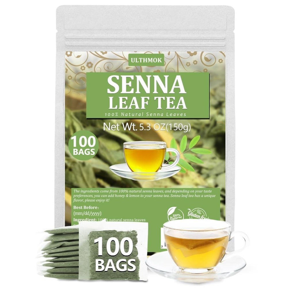 100 Count Senna Tea Bags – 100% Natural & Caffeine-Free Wellness