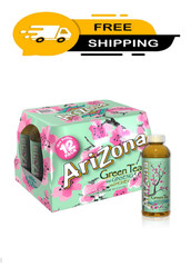 Arizona Green Tea with Ginseng and Honey, 16 Fl Oz (Pack of 12)