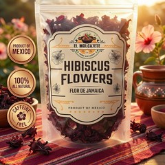Hibiscus Flowers 4oz – All-Natural & Triple Cleaned for Vibrant Flavor. Whole