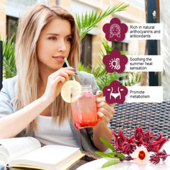 Hibiscus Tea 72 Bags Natural Dried Hibiscus Flower Support Digestion Herbal Tea
