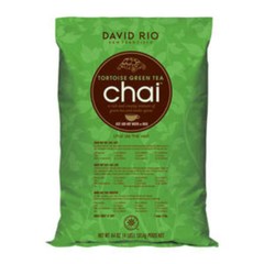 David Rio Tortoise Green Tea Chai, Bulk, 4lb. Bag, New.