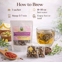Dandelion Wolfberry Liver Support Tea Cassia Seed Herbal Tea by Vitals Herb