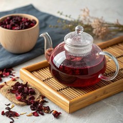 Organic Hibiscus Flowers 16oz Bulk Loose Leaves for Tea Baking Skin Care