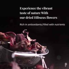 Dried Hibiscus Flowers Cut & Sifted, Flor de Jamaica, Hibiscus Tea Jamaica 200g