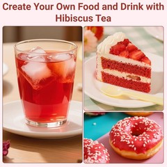 Hibiscus Tea Bags, 100% Natural Hibiscus Flowers Herbal High Blood Pressure Tea