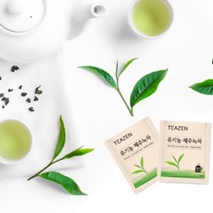 Teazen Organic Jeju Green Tea Bags 100 Count Deep & Rich Taste Natural Leaf
