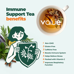 Health Support Tea Rich in Vitamins 100% Natural Herbal Tea, 60 bags, USA seller