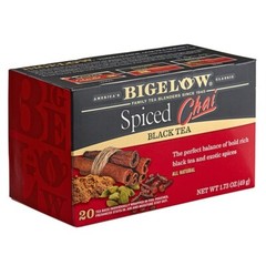 Bigelow 20-Tea Bags SPICED CHAI Black Tea Individually Wrapped *** BB 9/2027 ***