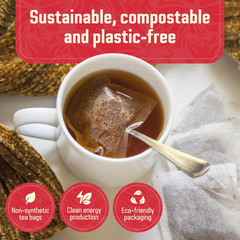 Red Rooibos Tea Bags USDA Certified South African Organic Herbal Tea, Naturally