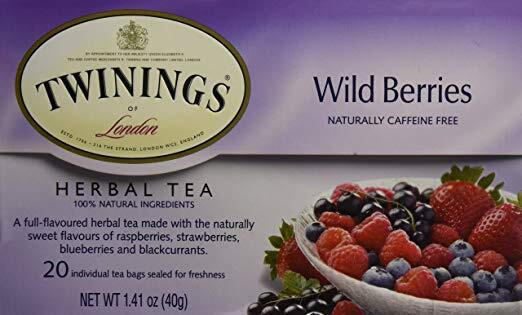 Twinings Herbal Wild Berries Bagged Tea, 20 Count