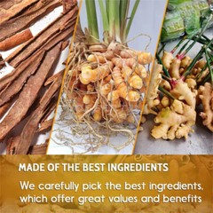 Turmeric, Ginger, Cinnamon Tea Bags, 100% Natural & No Additives & Caffeine Free