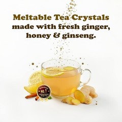 Pocas Honey Ginger Tea, Ginseng Flavor, ( Pack 2) Best By 03/2026