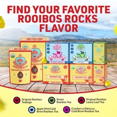 Caffeine Free Organic Rooibos Tea Bags 80 Naturally Sweet Herbal Low Tannin