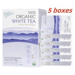 100% Organic White Tea- 5 Box-100 Tea Bags Each Box -Prince of Peace