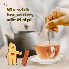 Honey Ginger Instant Tea Powder 20Pk Cinnamon Flavor Caffeine Free Drink