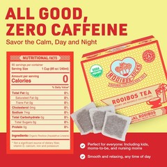 Caffeine Free Organic Rooibos Tea Bags 80 Naturally Sweet Herbal Low Tannin