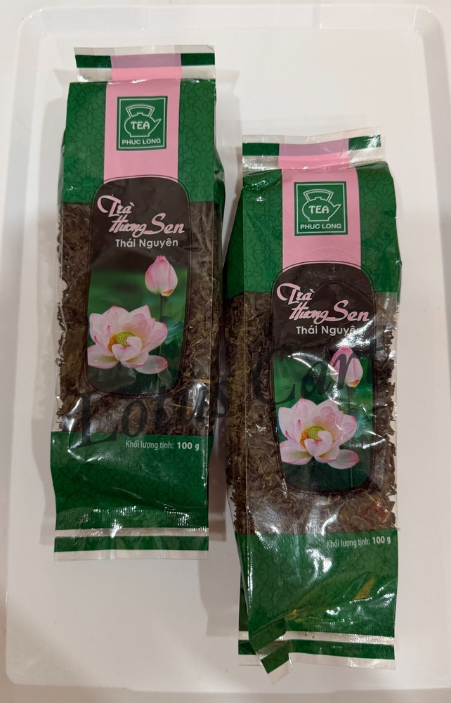 Vietnamese Lotus Green Tea, Tra Sen Thai Nguyen Phuc Long, 2 Bags (100g/Bag)