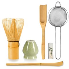 6 Pcs Matcha Whisk Set, Japanese Ceremonial Matcha Making Tools Kit for Bambo…