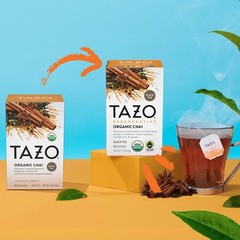 TAZO Tea Bags, Black Tea, Regenerative 32 Bags (Pack of 2), Organic Chai