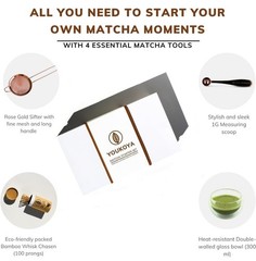 4 Piece Matcha Set Starter Kit Traditional Tea Tools Barista Grade, OPEN BOX