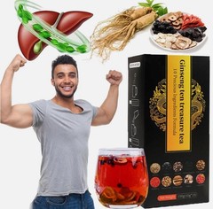 Ginseng Ten Treasures Tea, Chinese Herbal Kidney Detox Tea for Men & Women USA