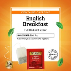 Twinings English Breakfast Pure Black Tea Bags, 50 Count Box