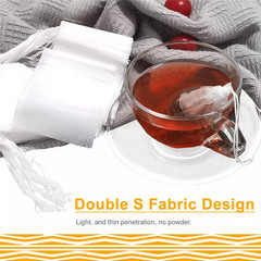 Disposable Tea Bags Bulk for Loose Leaf Tea Drawstring Empty Coffee Sachets Filt