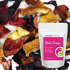 Blood Orange Hibiscus Fruit Tea – Herbal Loose Leaf Tisane – Fusion Teas