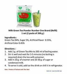 (Pack of 1) – Number One Brand – Thai Green Tea Mix Milk Tea Hot/Cold