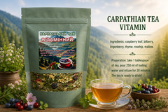 Carpathian Vitamin Herbal Tea 120g Natural Berry Blend with Rosehip & Thyme