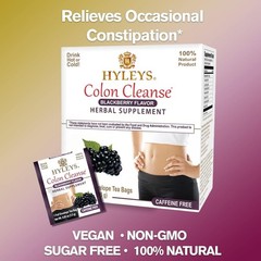 Hyleys Colon Cleanse Tea Blackberry Flavor – 50 Tea Bags (1 Pack)