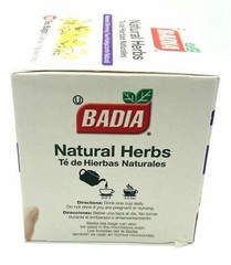 (6 Pack) Badia Natural Herbs Tea 10 Bags Each – Caffeine Free Herbal Slimming