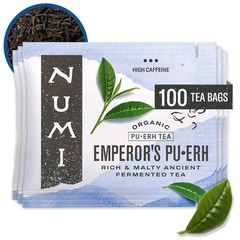 Numi Organic Emperor’s Pu-erh Tea, 100 Tea Bags, Aged Fermented Grocery