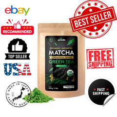 100% Natural Organic Japanese Matcha Green Tea Powder Unsweetened, 1.1 lbs