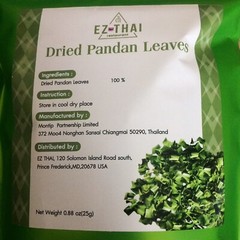 Green Dried Pandan Leaves 1oz Natural Herbal Tea Authentic Thai Flavor and Aroma